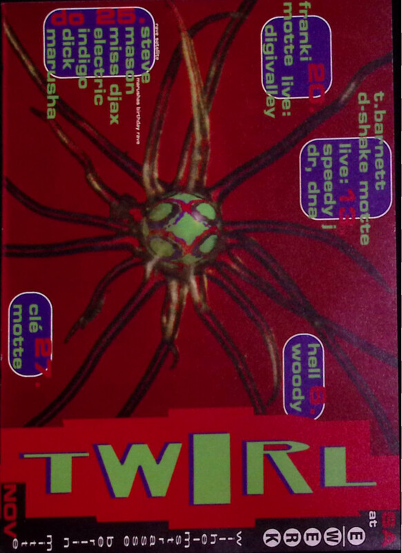 Twirl flyer from the first official E-Werk months.