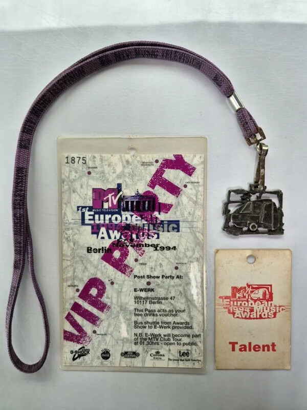 Backstage pass from the MTV Music Awards after-show at E-Werk.