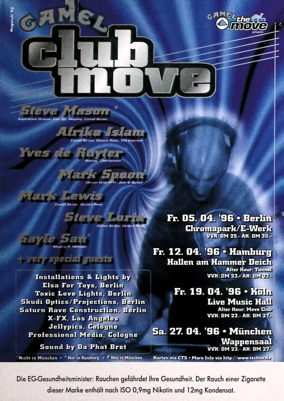 Camel Club Move material from Chromapark 96, making the event's branded install environment explicit.
